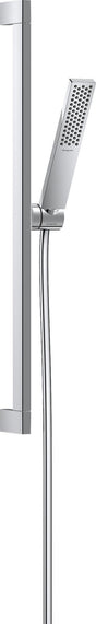 HANSGROHE Pulsify E Brauseset mit Unica Brausestange 650 mm in Chrom – PowderRain-Strahlart