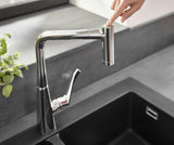 HANSGROHE Metris M71 Einhebel-Küchenmischer DN 15 mit Ausziehbrause, ComfortZone 320, Chrom