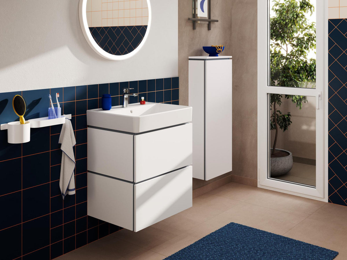 Hansgrohe Xanuia Q Waschtisch 600x480 mm weiß ohne Hahnloch mit Überlauf