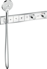 HANSGROHE RainSelect Fertigmontageset Thermostat mit Brausehalter für 4 Verbraucher, Chrom