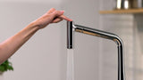 HANSGROHE Metris M71 Einhebel-Küchenmischer DN 15 mit Ausziehbrause, ComfortZone 320, Chrom