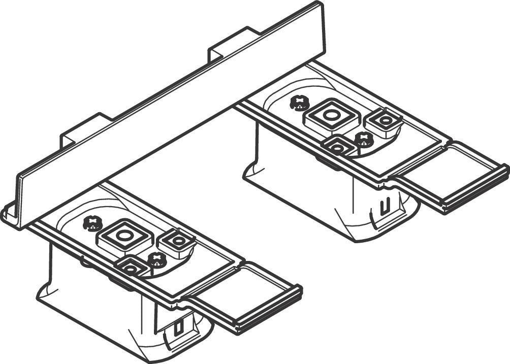 AXOR Universal Adapterset zur Montage von Accessoires auf Reling – chrom, Softsquare
