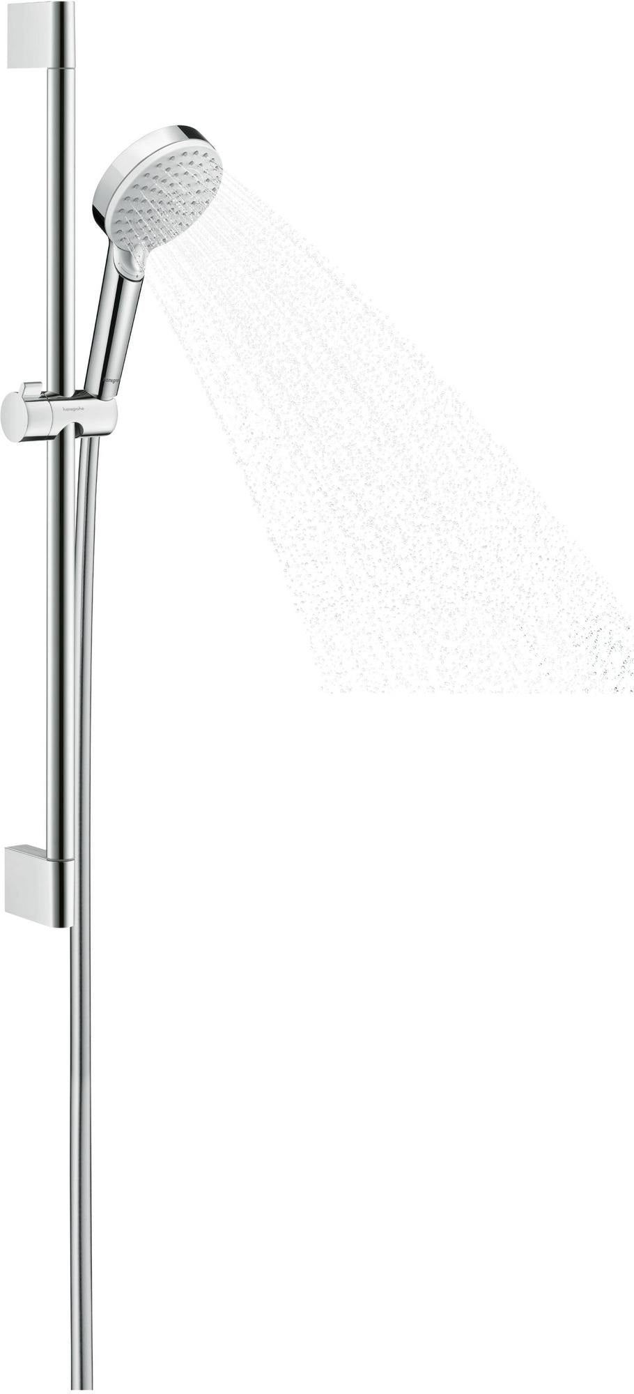 HANSGROHE Brauseset ECOSTAT 1001 CL COMBI Crometta, 650 mm Brausestange, weiß/chrom