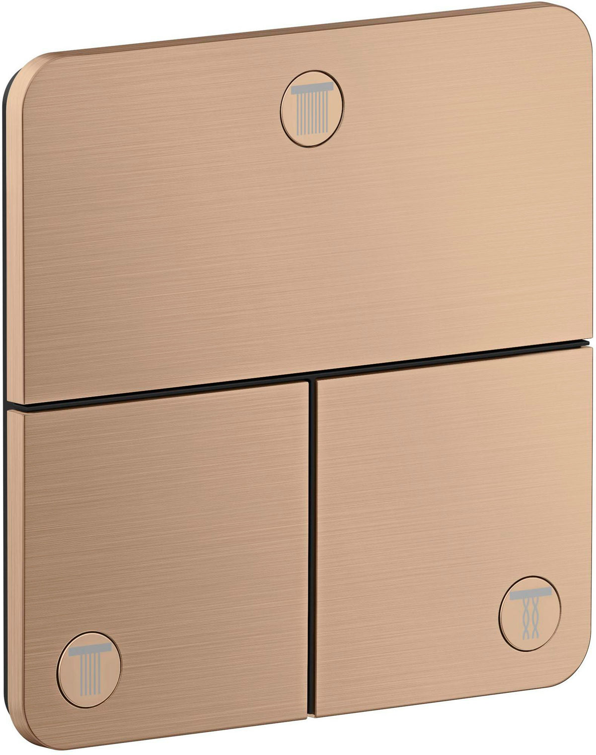 AXOR ShowerSelect ID Fertigmontageset Unterputz softsquare 3 Verbraucher Chrom – Select-Tasten