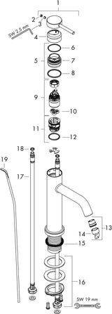 HANSGROHE Tecturis S Einhebel-Waschtischmischer ComfortZone 110 CoolStart chrom