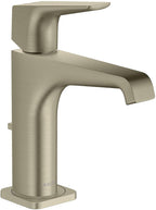 keine Angabe / brushed nickel / Pop-up-Ventil mit vertikalem Hebel
