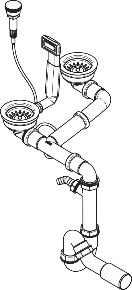 HANSGROHE HG Ablaufgarnitur automatisch für Doppelbecken S41 – Komfortable Bedienung