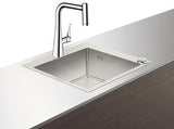 HANSGROHE Spülencombi SELECT 450 C71-F450-01 – Edelstahl-Optik mit Metris Select Armatur