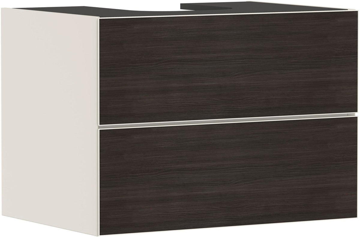 HANSGROHE Xevolos E Waschtischunterschrank 780 mm eiche dunkel mattweiß grifflos