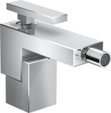 AXOR Edge Einhebel-Bidetmischer Diamantschliff chrom mit Push-Open Ablaufgarnitur