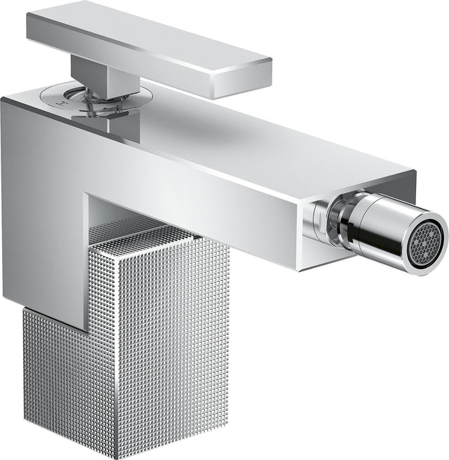 AXOR Edge Einhebel-Bidetmischer Diamantschliff chrom mit Push-Open Ablaufgarnitur