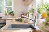 HANSGROHE Zesis M33 ComfortZone 150 Einhebel-Küchenmischer mit Ausziehbrause, 2 Strahlarten, Chrom