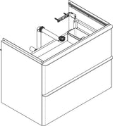 HANSGROHE Xelu Q Waschtischunterschrank 780 mm weiß hochglanz mit 2 Schubkästen