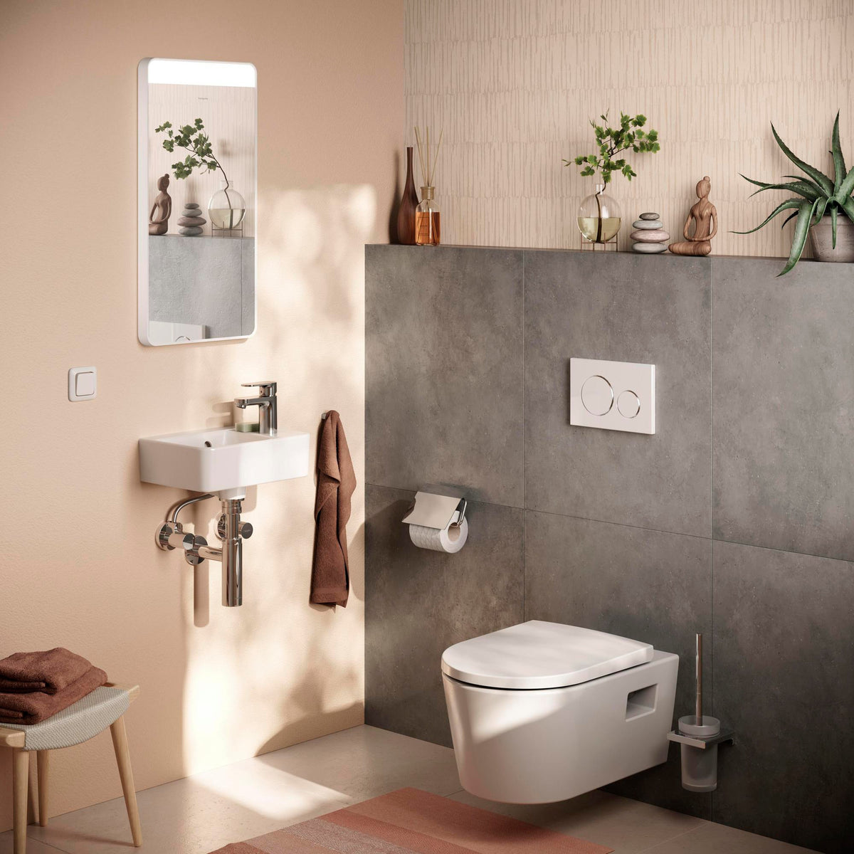 Hansgrohe AddStoris Einzelhaken Chrom – Wandmontage, verdeckte Befestigung, verchromt