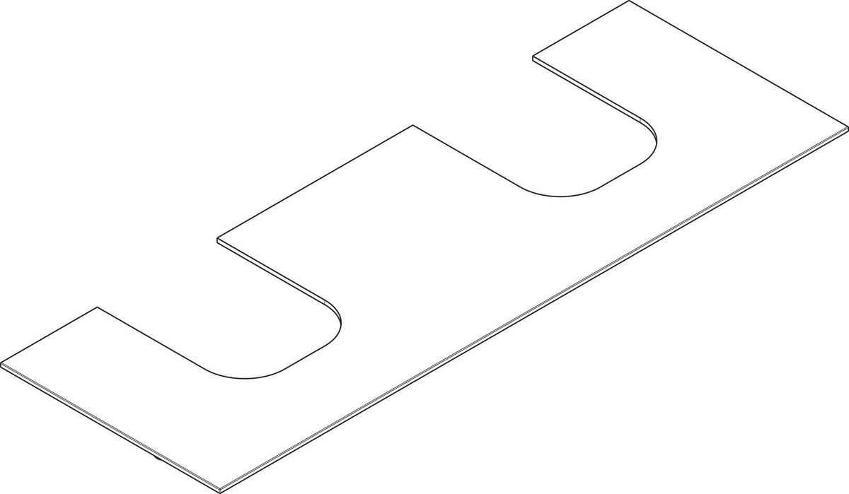 HANSGROHE Xevolos E Konsole 1570 mm mattweiß mit 2 Ausschnitten