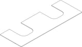 HANSGROHE Xevolos E Konsole 1570 mm mattweiß mit 2 Ausschnitten