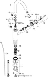 HANSGROHE Zesis S 210 Einhebel-Waschtischmischer mit Schwenkauslauf und Zugstangen-Ablaufgarnitur, chrom