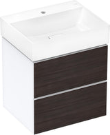 HANSGROHE Waschtisch Xevolos E 600x480mm weiß mit SmartClean, Hahnloch und Ablaufgarnitur