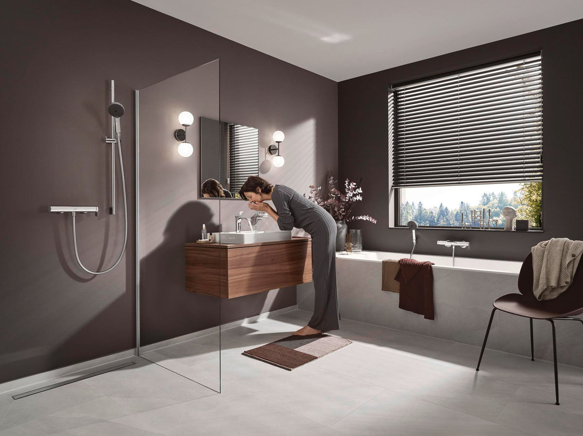 HANSGROHE RainDrain Match Duschrinne 600 mm mattschwarz höhenverstellbar