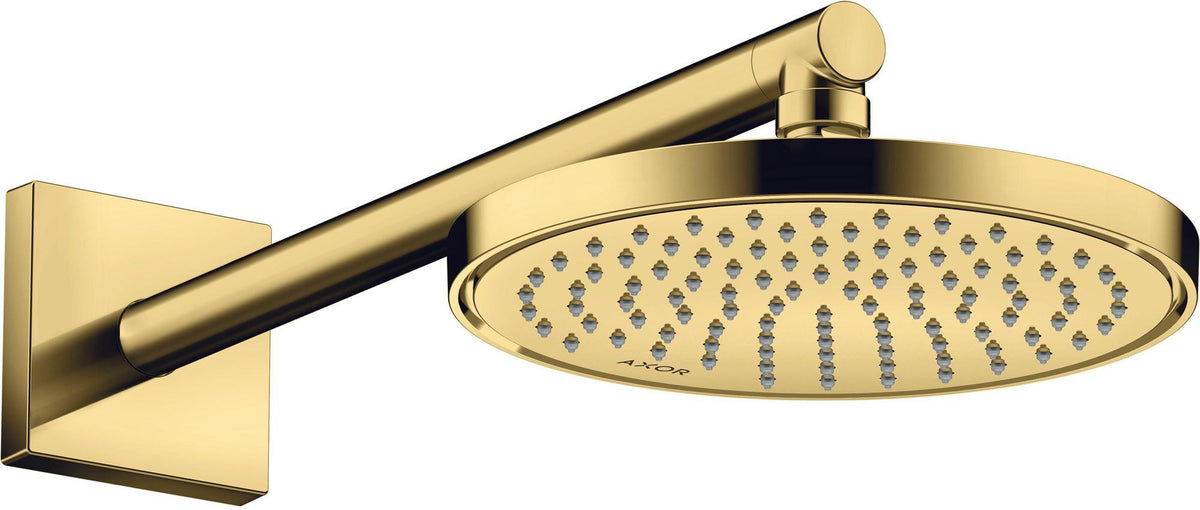 AXOR Brausearm 390 mm DN 15 eckig brushed nickel – Wandmontage