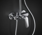 HANSGROHE Showerpipe Crometta E 240 mit Einhebelmischer – 240 mm Kopfbrause, chrom