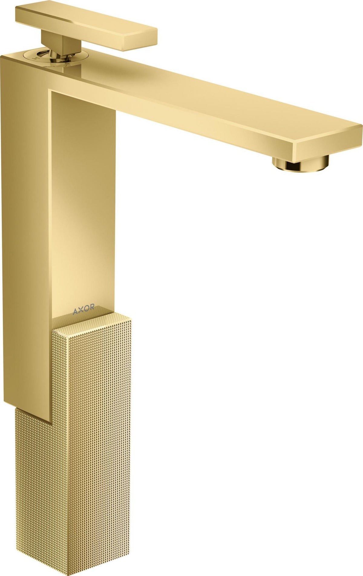 AXOR Edge Waschtischmischer 280 Diamantschliff chrom von Hansgrohe – Einhebelmischer mit Push-Open