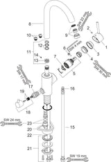 HANSGROHE Talis M52 Einhebel-Küchenmischer mit Geräteabsperrventil, chrom