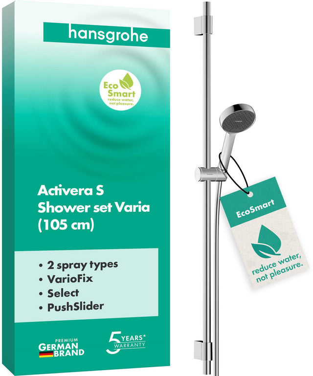 HANSGROHE Activera Select S 95 2jet EcoSmart Brauseset mit Brausestange Typ105 chrom