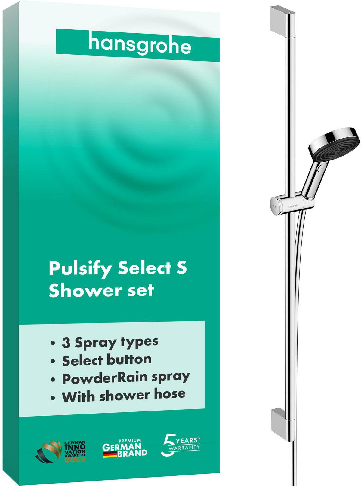 Hansgrohe PULSIFY SELECT 105 3jet Relaxation Brauseset mit Brausestange 650 mm Chrom