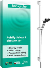 Hansgrohe PULSIFY SELECT 105 3jet Relaxation Brauseset mit Brausestange 650 mm Chrom