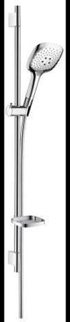 HANSGROHE Raindance Select E 150 3jet Brauseset mit Unica'S Puro Stange 650 mm Chrom