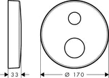 AXOR Verlängerungsrosette rund 2-Loch Chrom 170 mm für geringe Einbautiefe