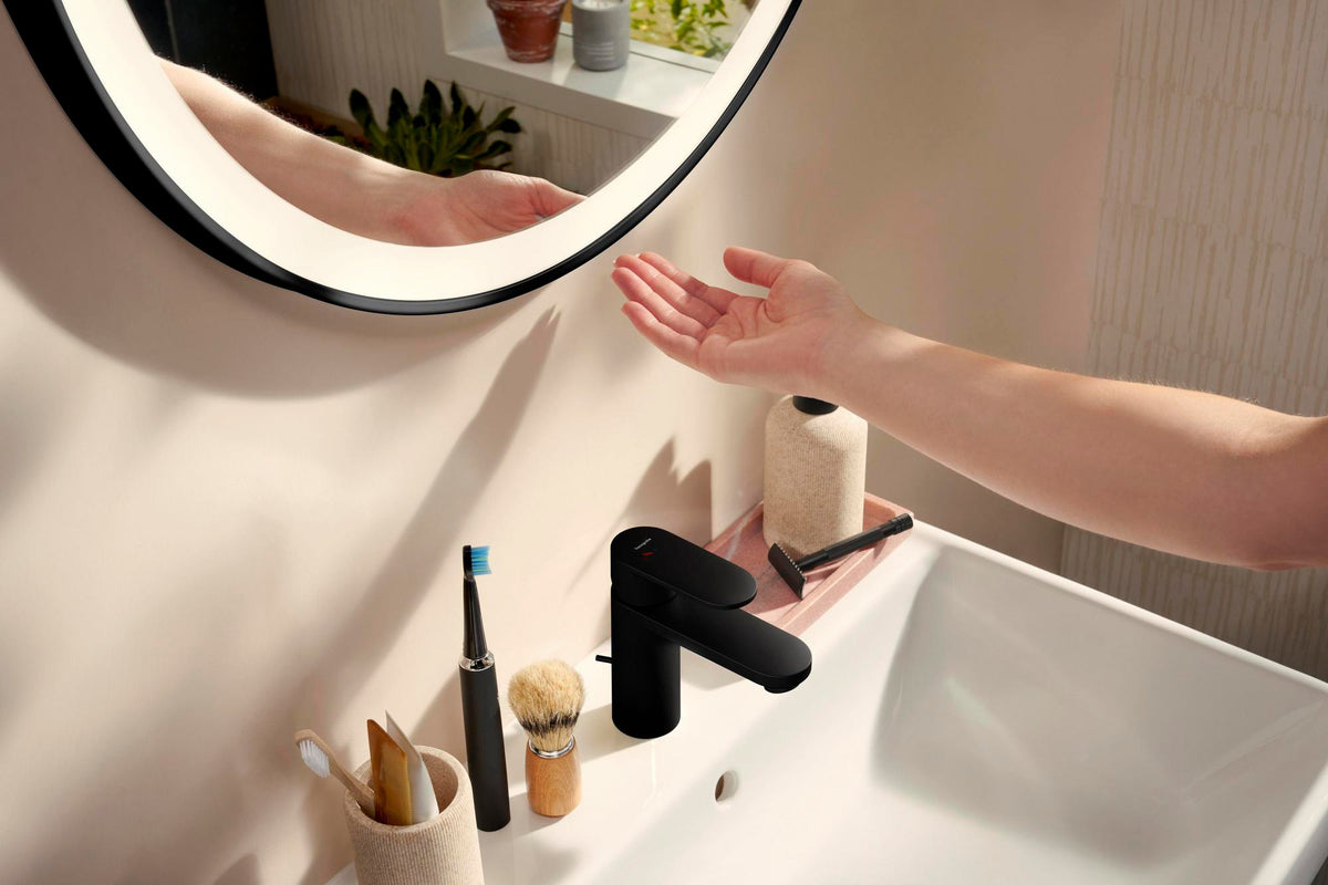 HANSGROHE Spiegel Xarita Lite S – runder LED-Wandspiegel 700 mm mit TouchlessSensor und AntiFog
