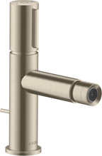 für 1 Hahnloch / brushed nickel / 124 mm