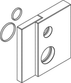 chrom / für Einhebel Wannenmischer UP