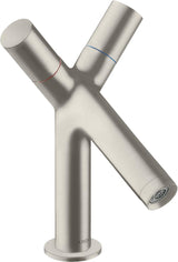 AXOR STARCK 2-Griff-Waschtischarmatur 80 mm mit Zugstangen-Ablaufgarnitur, DN 15, chrom