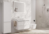 HANSGROHE Xarita E Wandspiegel 800x700 mm mattweiß mit LED-Beleuchtung und IR-Sensor