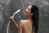 HANSGROHE HG Handbrause Rainfinity 130 3jet Chrom – 3 Strahlarten, QuickClean, Select-Taste