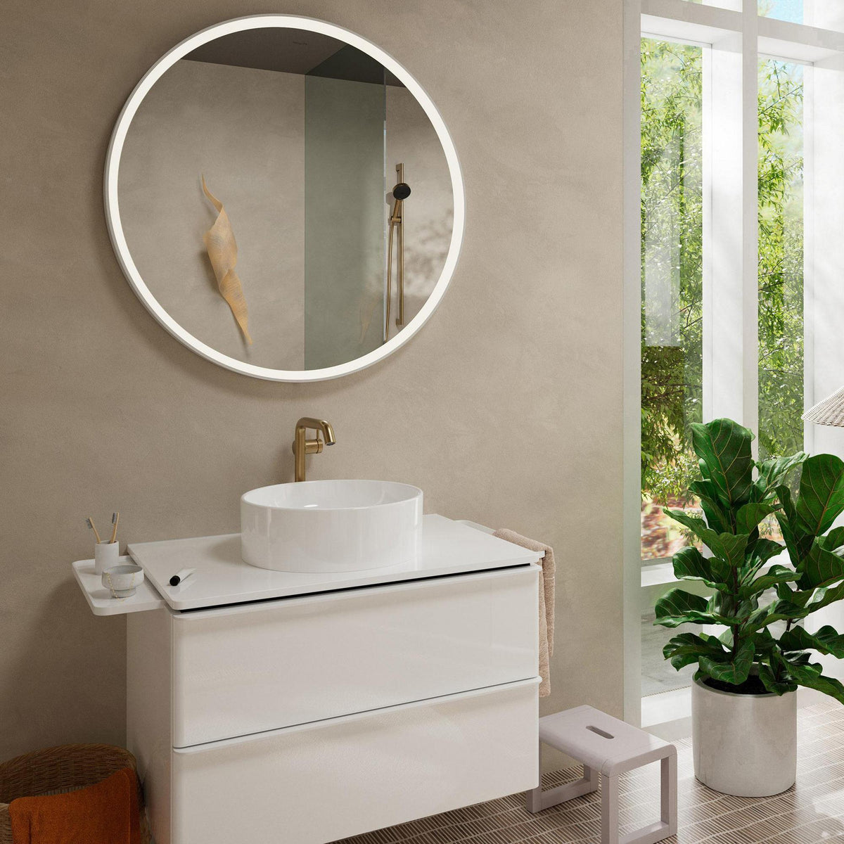 HANSGROHE Tecturis S Fine ComfortZone 240 Einhebel-Waschtischmischer mit Push-Open Ablaufgarnitur, chrom