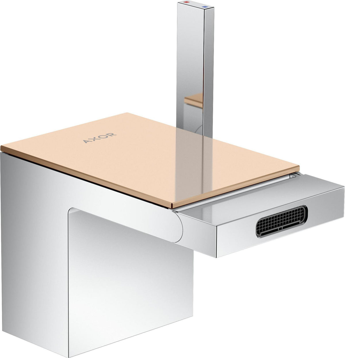AXOR MyEdition Platte 150 in Leder – Abnehmbare Design-Abdeckung für Waschtischarmaturen