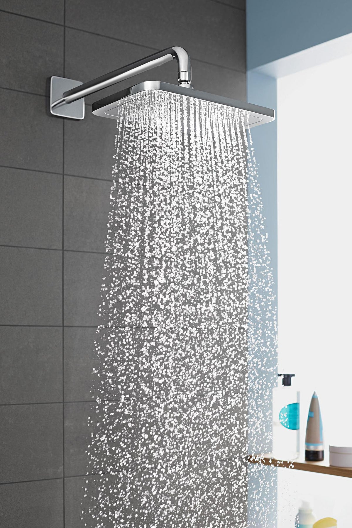 HANSGROHE Kopfbrause Croma E 280 1jet chrom – rechteckig, RainAir, wand- & deckenmontierbar