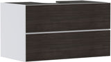 HANSGROHE Xevolos E Waschtischunterschrank 980 mm mattweiß/eiche dunkel grifflos PushOpen
