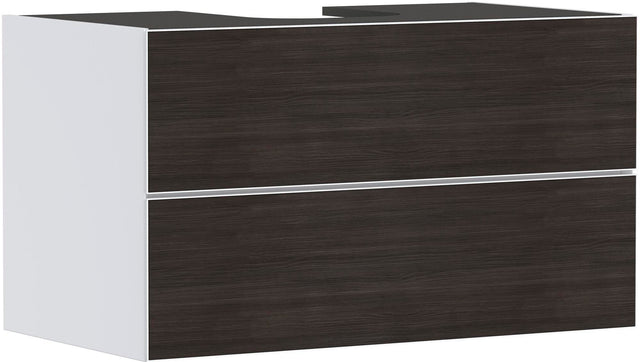 HANSGROHE Xevolos E Waschtischunterschrank 980 mm mattweiß/eiche dunkel grifflos PushOpen