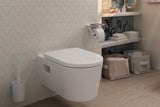 Hansgrohe WallStoris Toilettenbürstengarnitur mattschwarz – Wandmontage zum Kleben oder Bohren