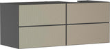 HANSGROHE Xevolos E Waschtischunterschrank 1370 mm mattweiß Eiche dunkel grifflos