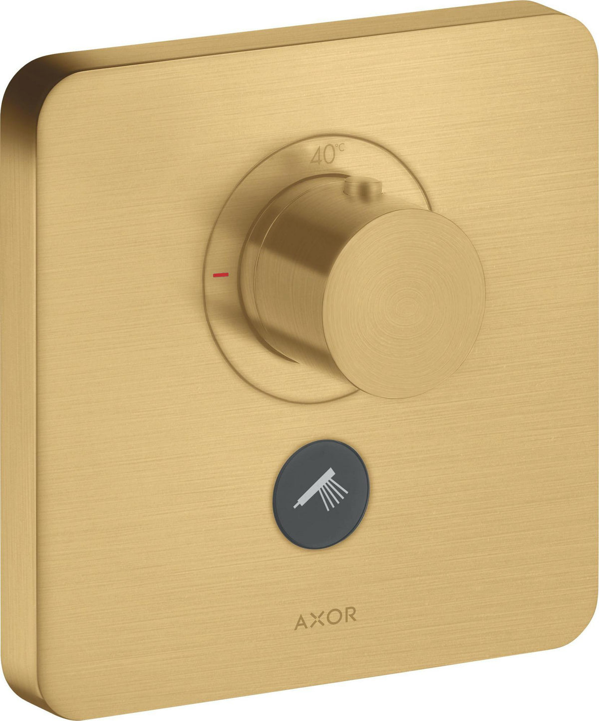 AXOR ShowerSelect Soft Highflow Thermostatbatterie für 1 Verbraucher – Chrom, quadratisch, Select-Button