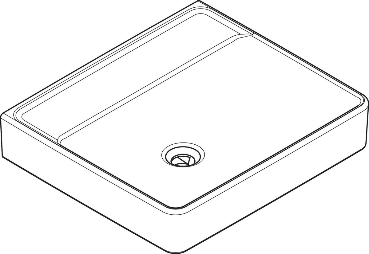 HANSGROHE Waschtisch Xanuia Q 550x480mm weiß SmartClean ohne Hahnloch mit Überlauf