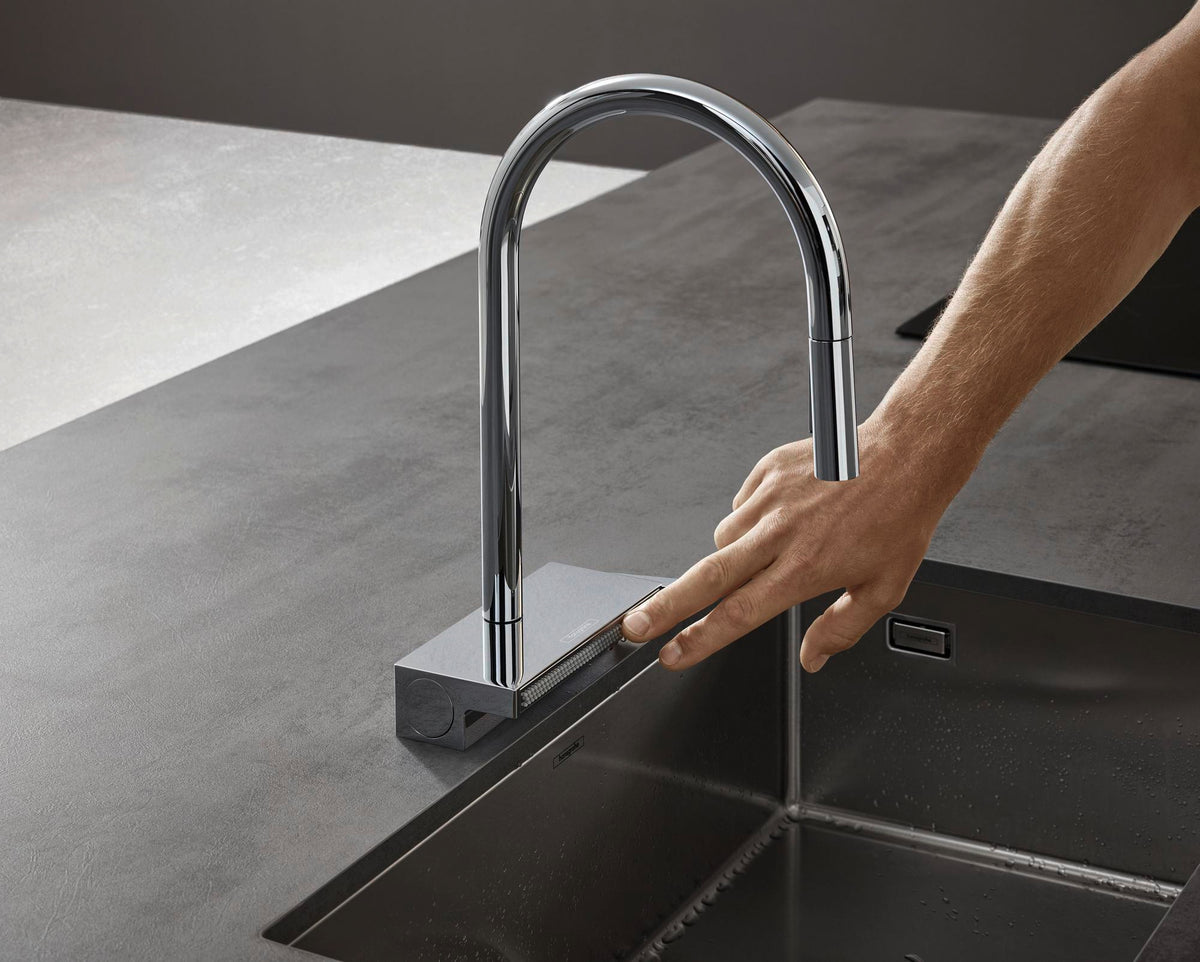 Hansgrohe HG Spültischmischer 170 Aquno Select M81 mit Ausziehbrause 3jet Chrom