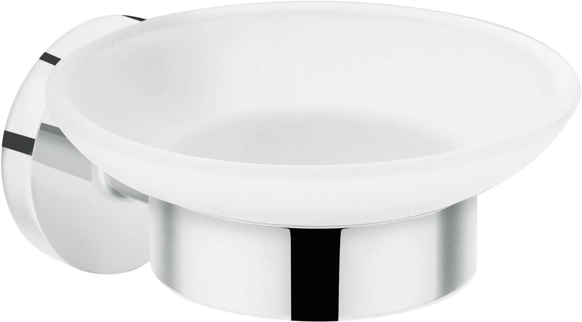 Hansgrohe Seifenschale Logis Universal Chrom – Wandmontage mit Mattglas-Einsatz