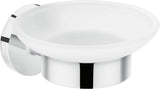 Hansgrohe Seifenschale Logis Universal Chrom – Wandmontage mit Mattglas-Einsatz